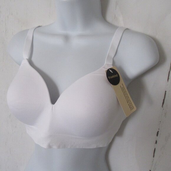 New TrueKind Bra M White Comfort Supportive Shaping Bralette Wireless - Picture 4 of 6